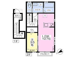 クレシェンテ 1LDKの間取図画像
