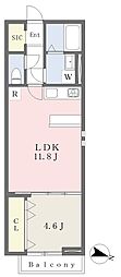 ガレオン長町 1LDKの間取図画像