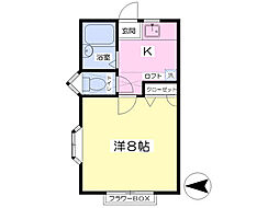 HOTHOUSE旭ケ丘弐番館 1Kの間取図画像