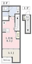 仙台市青葉区子平町アパート 1LDKの間取図画像