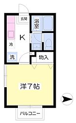 JR仙山線 東北福祉大前駅 徒歩12分の賃貸アパート 2階1Kの間取り