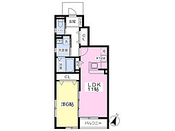 リトル・パルA 1LDKの間取図画像