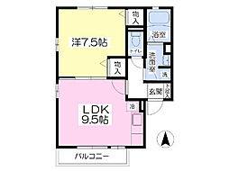ベルク 1LDKの間取図画像