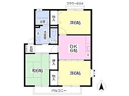 アメニティゾーン5 3DKの間取図画像