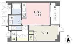 ヤマカビル 1LDKの間取図画像