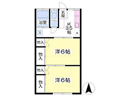 メゾンへいあん 2Kの間取図画像