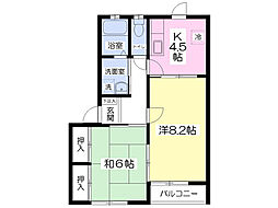 ネストS・2 2Kの間取図画像