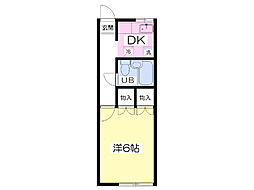 プチハウスパートワン 1DKの間取図画像