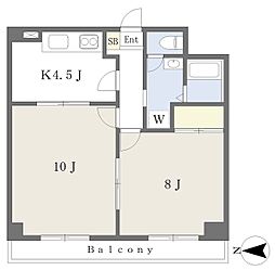 KANNO高松マンション 2Kの間取図画像