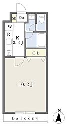 フットマーク 1Kの間取図画像