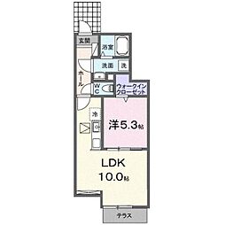 JR東北本線 南福島駅 3.2kmの賃貸アパート 1階1LDKの間取り