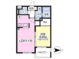 コルタード 1LDKの間取図画像