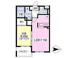 コルタード 1LDKの間取図画像