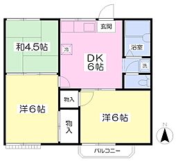 GRACEPARKB 3DKの間取図画像