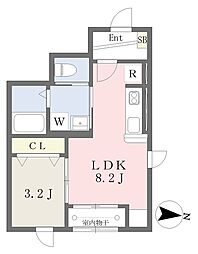 グランメールIG 1LDKの間取図画像