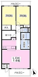 ハッピータウン水道町 2LDKの間取図画像