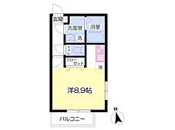 チェスタ大手町 ワンルームの間取図画像