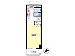 メゾンセレナーデ ワンルームの間取図画像