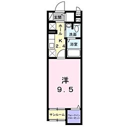 ラウレア 1Kの間取図画像