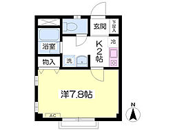 オー・ハイツ 1Kの間取図画像