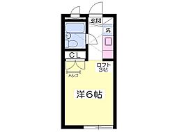 プラザドゥアクティブ ワンルームの間取図画像