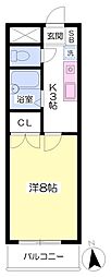 池内マンション 1階1Kの間取り