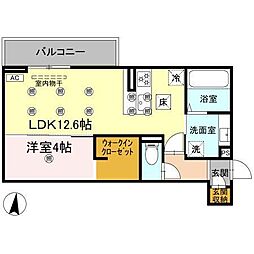 伊予鉄道横河原線 松山市駅 バス29分 椿前下車 徒歩11分の賃貸アパート 1階1LDKの間取り