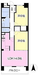 メゾンMB道後 2LDKの間取図画像