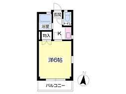 メゾン・シュシュ 1Kの間取図画像