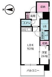 アステリア萱町 1LDKの間取図画像