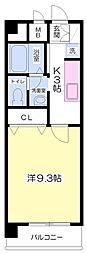 フォルテ竹原 1Kの間取図画像