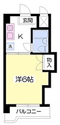 アーバン大手町 1Kの間取図画像