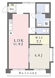 リッチフィールド神田 1LDKの間取図画像