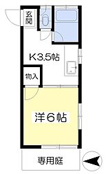 コーポ生石 1階1Kの間取り