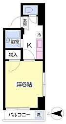 みよハイツＰａｒｔI 4階1Kの間取り