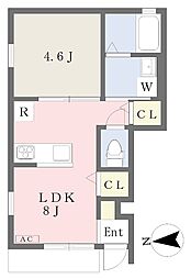ＭＡＴＳＵＭＯＭＥＮＴ　ＨＯＵＳＥ 1階1LDKの間取り