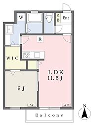 ヴィヴェンテドイダ2 1LDKの間取図画像