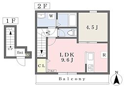 GirasoleKitadoi 1LDKの間取図画像
