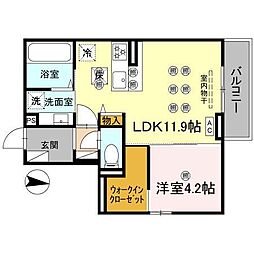 近藤ビル 1LDKの間取図画像