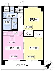 ルネス余戸 2LDKの間取図画像