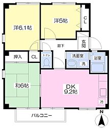 レーベンバウム 3DKの間取図画像