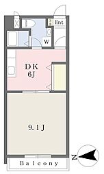 シェレナ朝生田 1DKの間取図画像