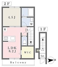LunaBiancaHoumen2 1LDKの間取図画像