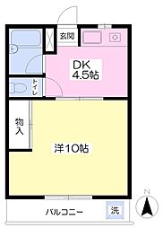 GreenNewMt. 1DKの間取図画像