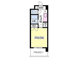 ベルメゾン伊予 1Kの間取図画像