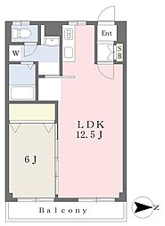 BIGBAN和光-2 1LDKの間取図画像