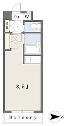BIGBAN和光-2 ワンルームの間取図画像