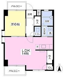 グランドコンフォート 1LDKの間取図画像