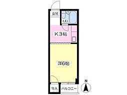 伊予鉄道環状線(JR松山駅経由) 木屋町駅 徒歩2分の賃貸マンション 4階1Kの間取り