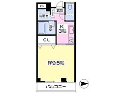 ビルド富久 1Kの間取図画像
